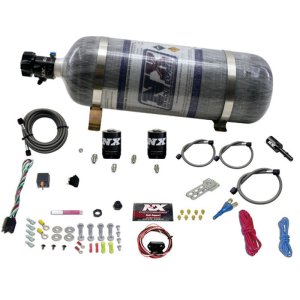 Ford Mustang Nitrous Oxide Kits - Nitrous Express - Single Nozzle (35-150HP) w/Comp Bottle - `11-`15